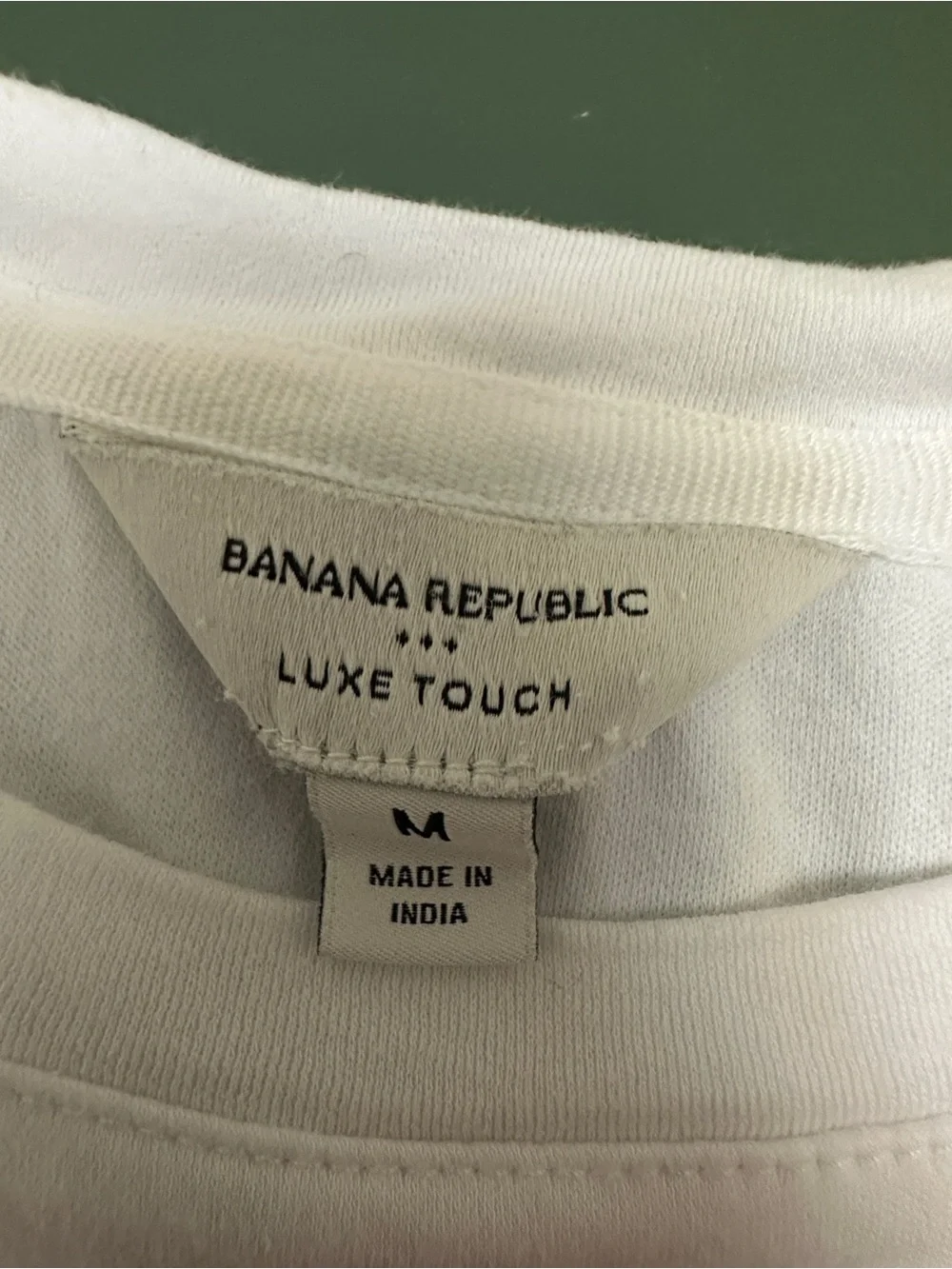 White Banana Republic Luxe Crew Neck T-Shirt